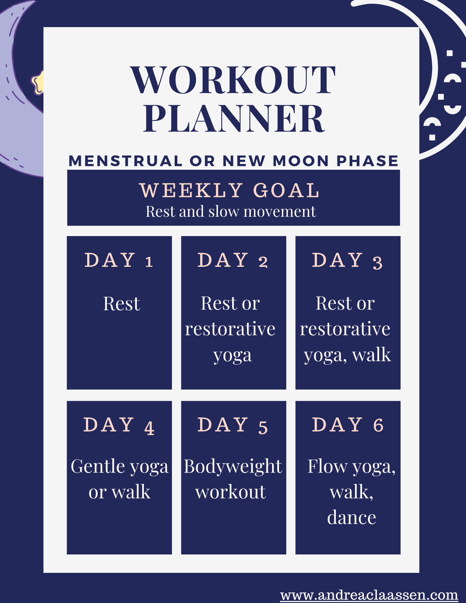 Menstrual or new moon phase