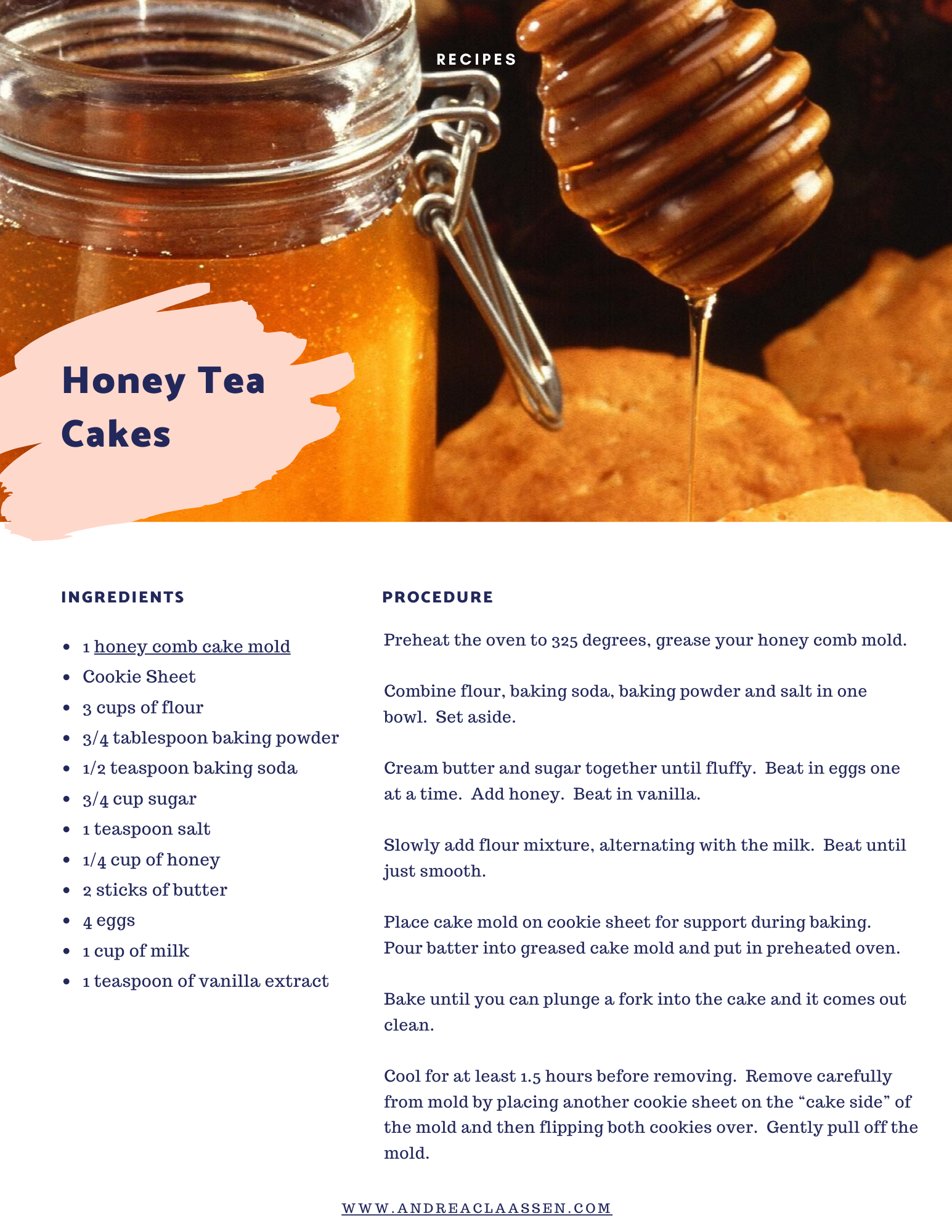 Honey Tea Cakeswebsite