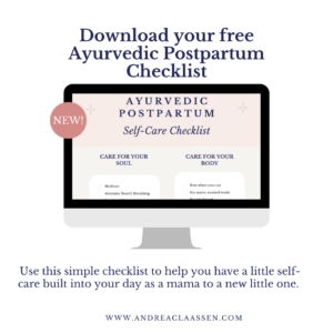 Postpartum Checklist for mama
